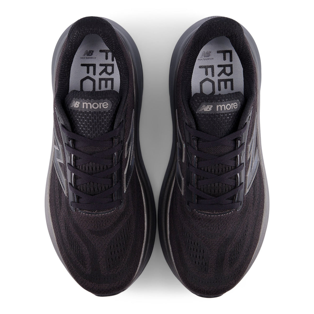 Men's Fresh Foam X More v6 in Black with Castlerock and Black Metallic
