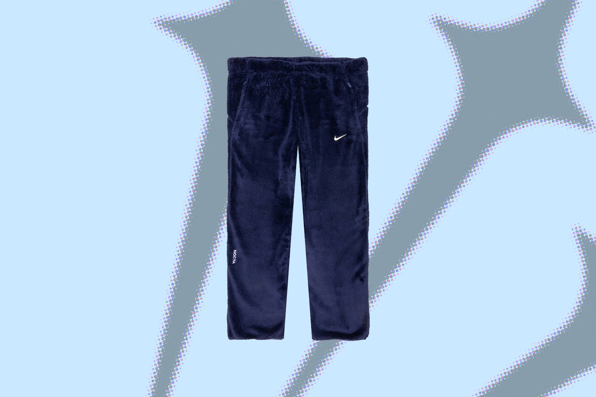 NRG Nocta Velour Pant Womens - Midnight Navy/Wolf Grey