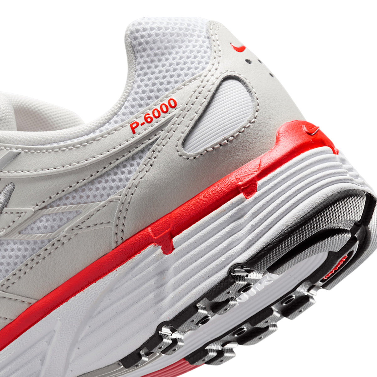 Nike P-6000 'White Platinum Tint Black Picante Red' Women's (2025)