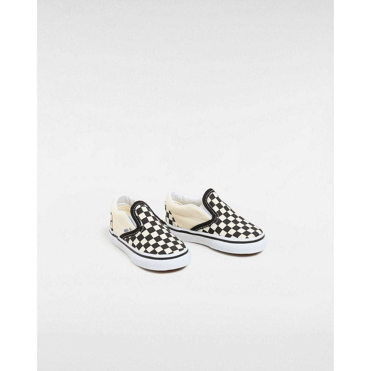 Toddler Classic Slip-On Checkerboard Shoe in Black Off White