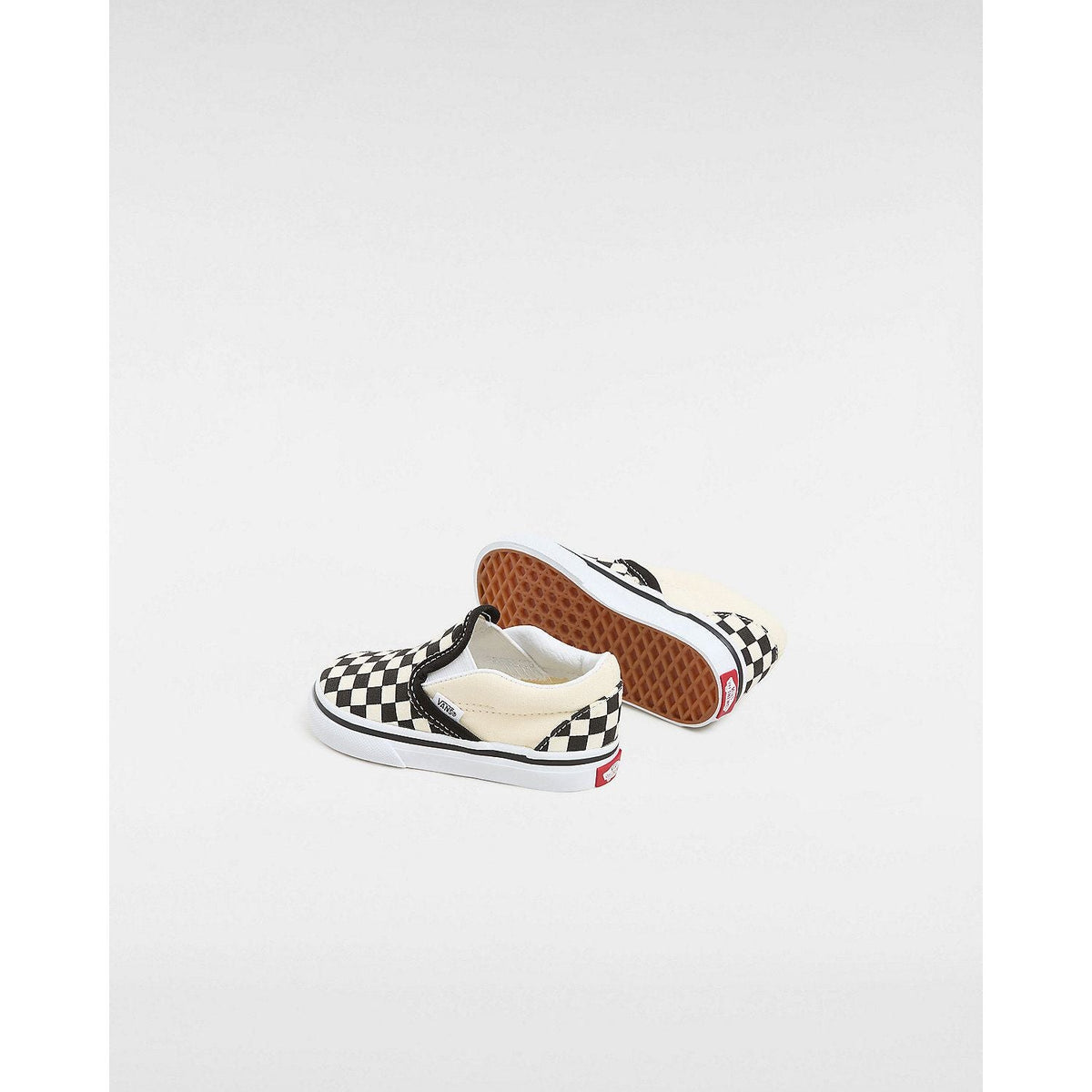 Toddler Classic Slip-On Checkerboard Shoe in Black Off White