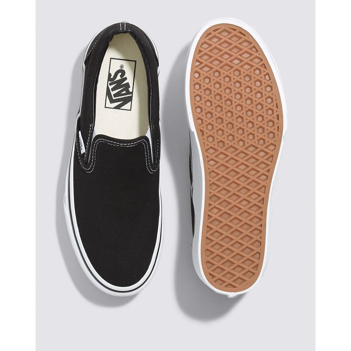 Classic Slip-On Stackform Shoe in Black Classic White