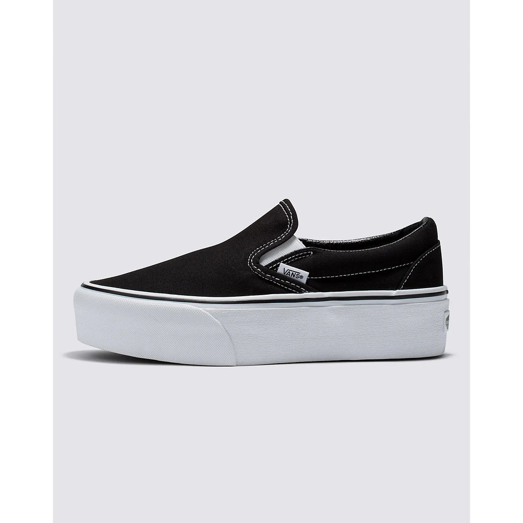 Classic Slip-On Stackform Shoe in Black Classic White