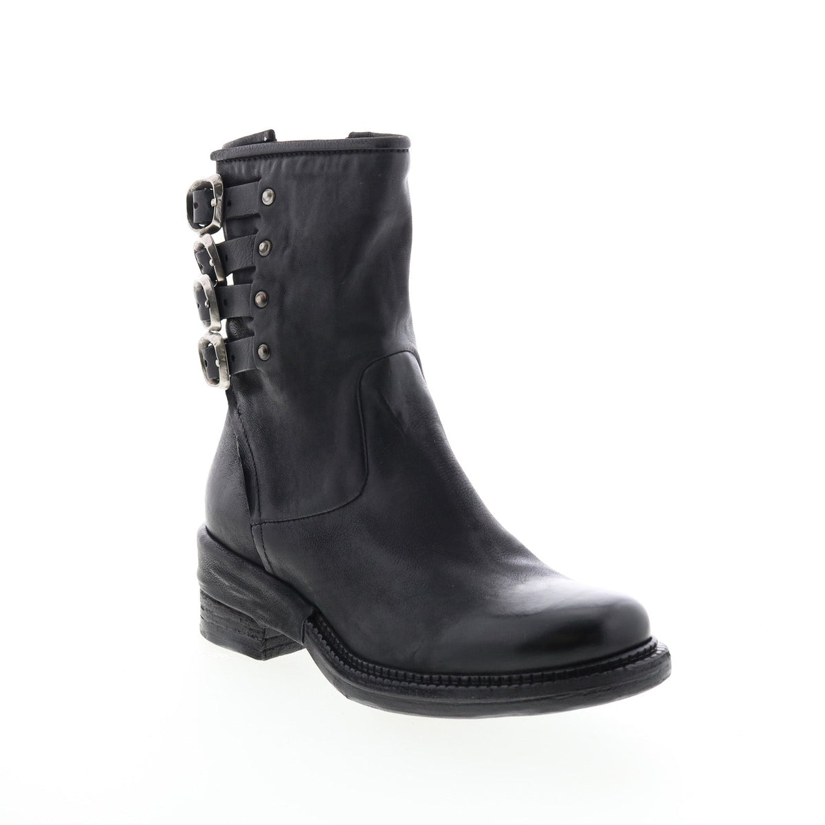Spero A23215-301 Womens Black Leather Hook & Loop Casual Dress Boots