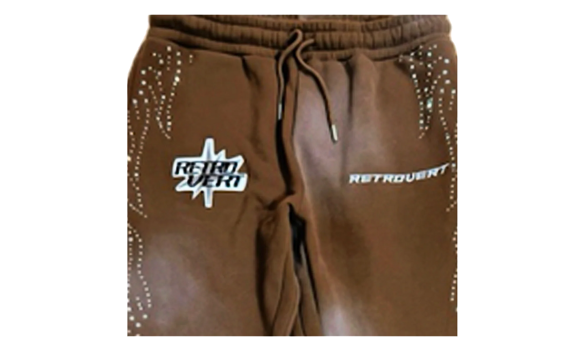 Rhinestone Sweatpants "Brown" RET027
