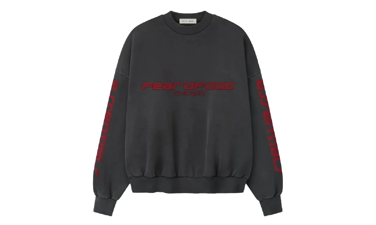 Chicago Heavy Fleece Cropped Sweatshirt "Iron Grey" 192HO256892F