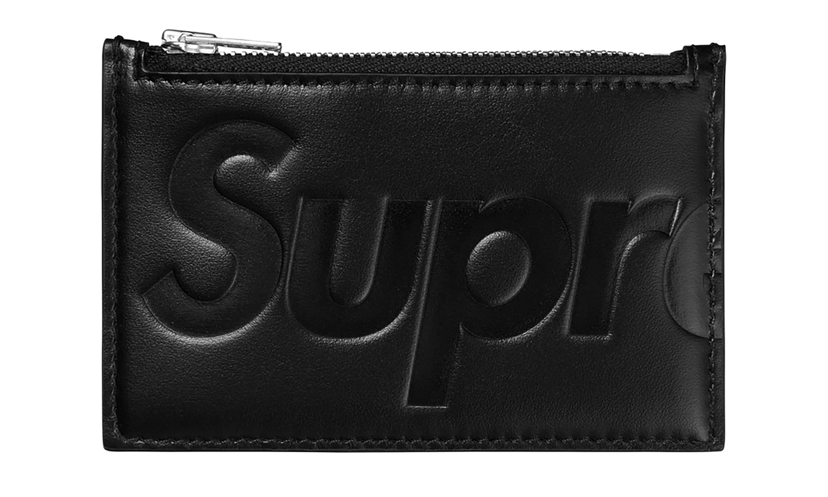 Leather Zip Card Holder "FW25 - Black" SU27093