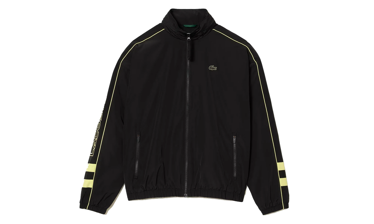 Contrast Water Resistant Zipped Taffeta Jacket "Black / Yellow" BH1607 6TV