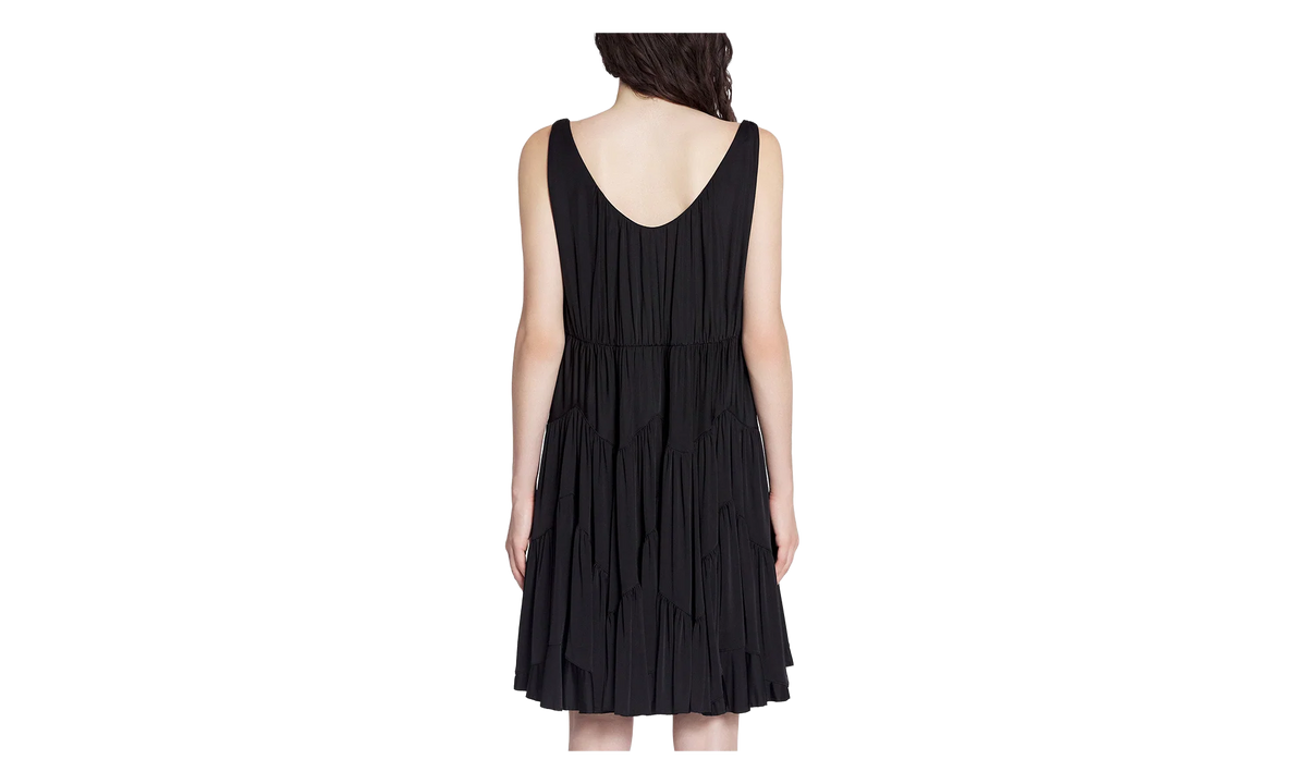 SLEEVELESS GATHERED SHORT DRESS "Black" RW DR0009 4893 P24 10