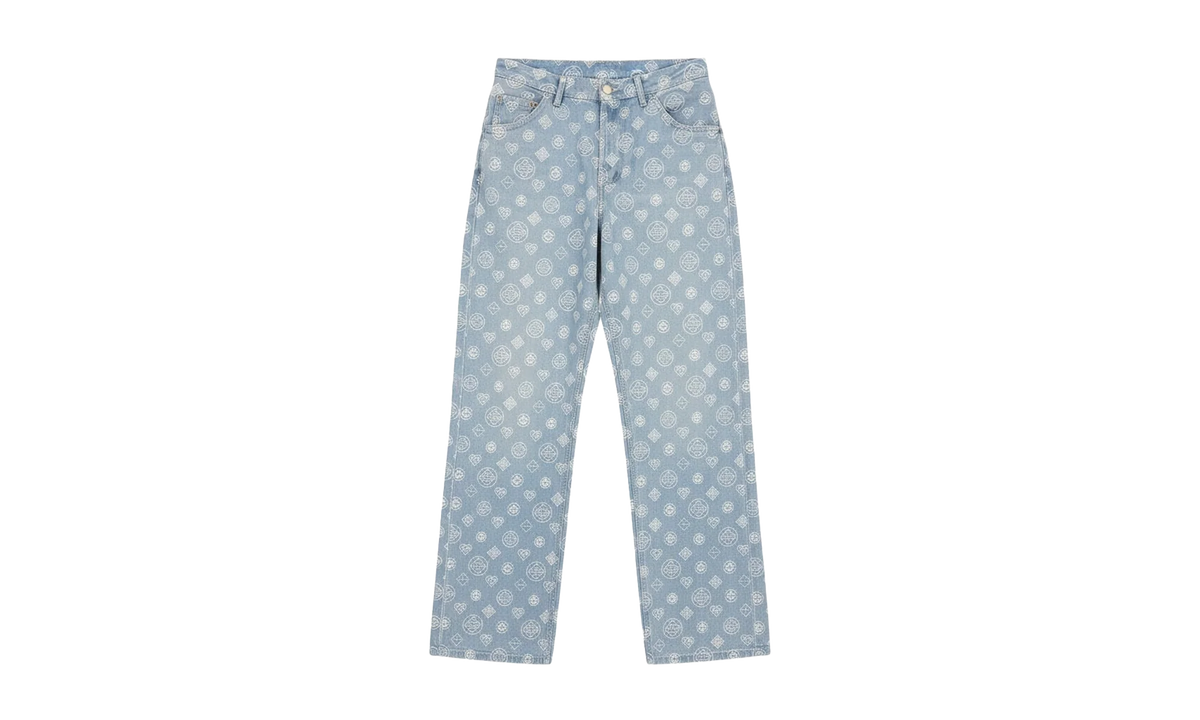 RELAXED-FIT MONOGRAM JEANS "Blue" M AW25 TR 356 01