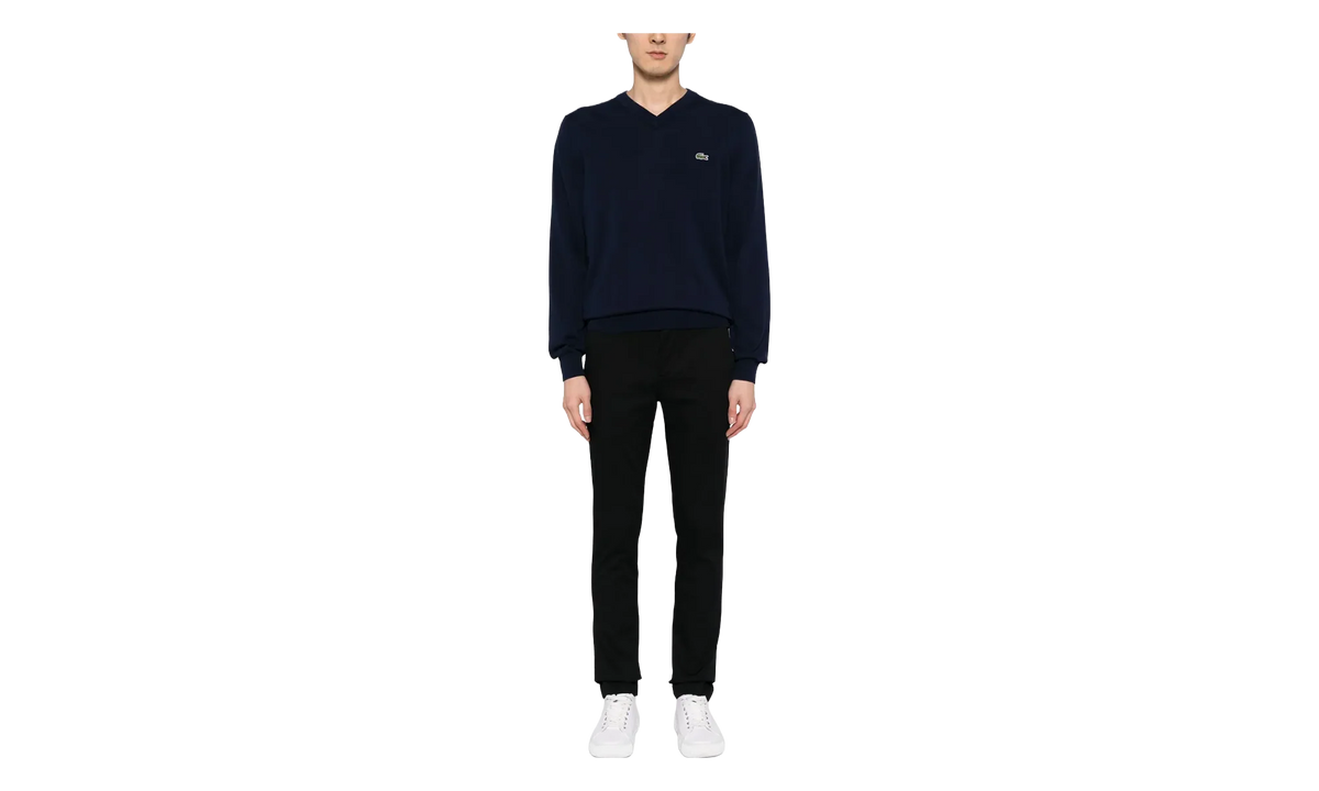 Cotton V-Neck Sweater "Navy Blue" AH1951 166