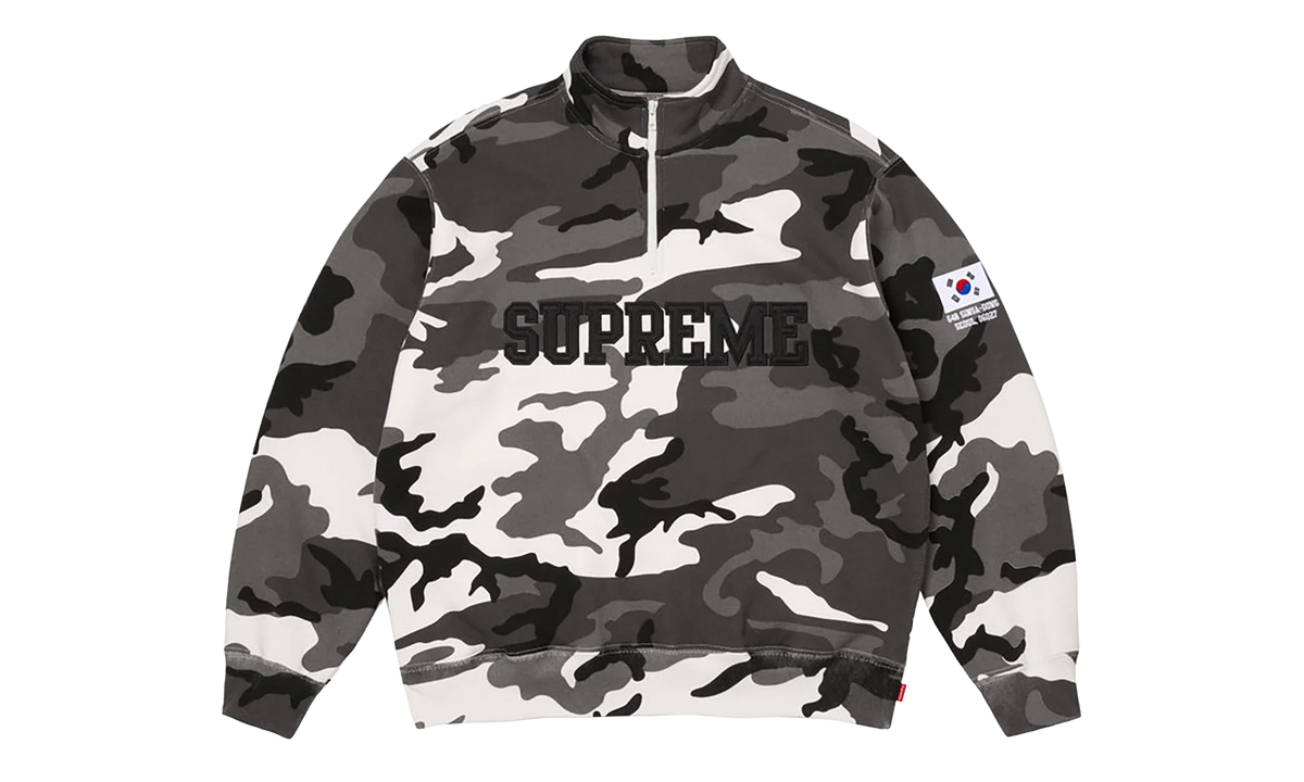 Shop Flag Half Zip Pullover "SS26 - Snow Camo - Seoul" SU27015