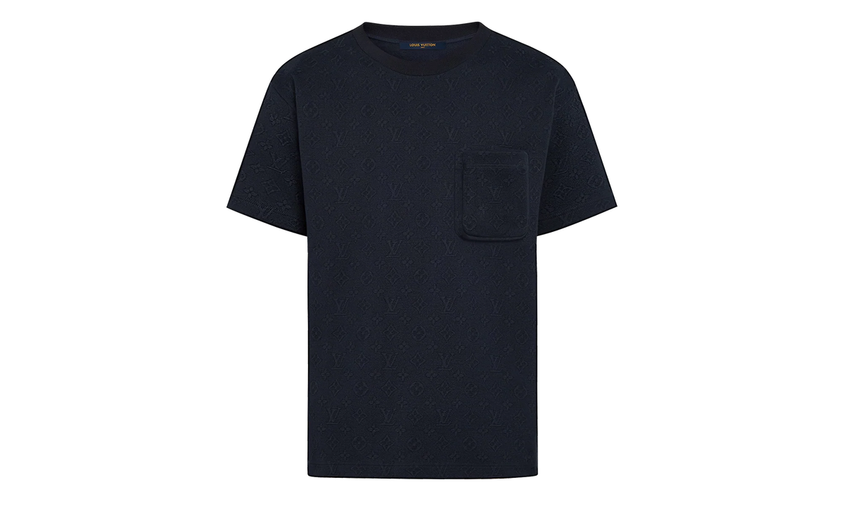 Signature 3D Pocket Monogram Short Sleeve Tee "Navy" 1A7XRT
