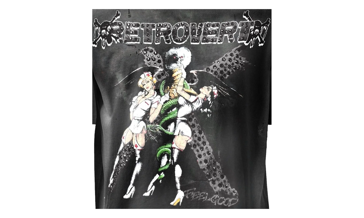 Black Nurse Rhinestone Tee "Black" RET014
