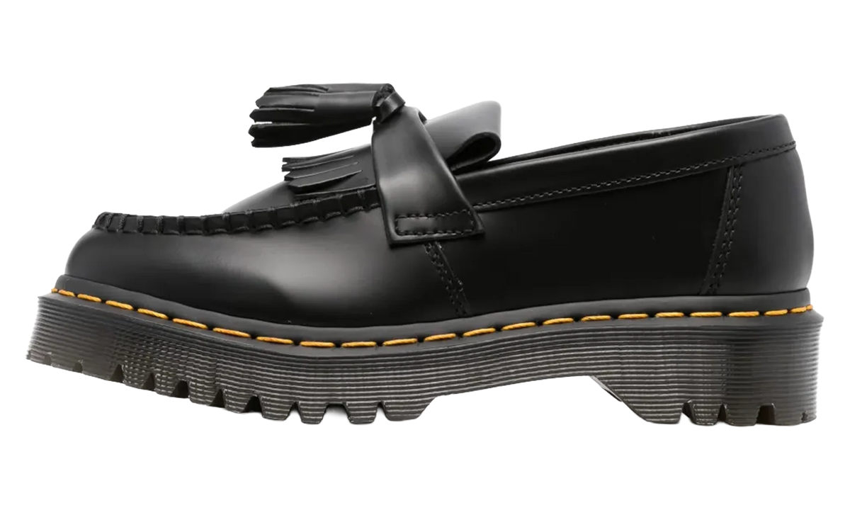 Adrian Bex Smooth Leather Tassel Loafers "Black" 26957001