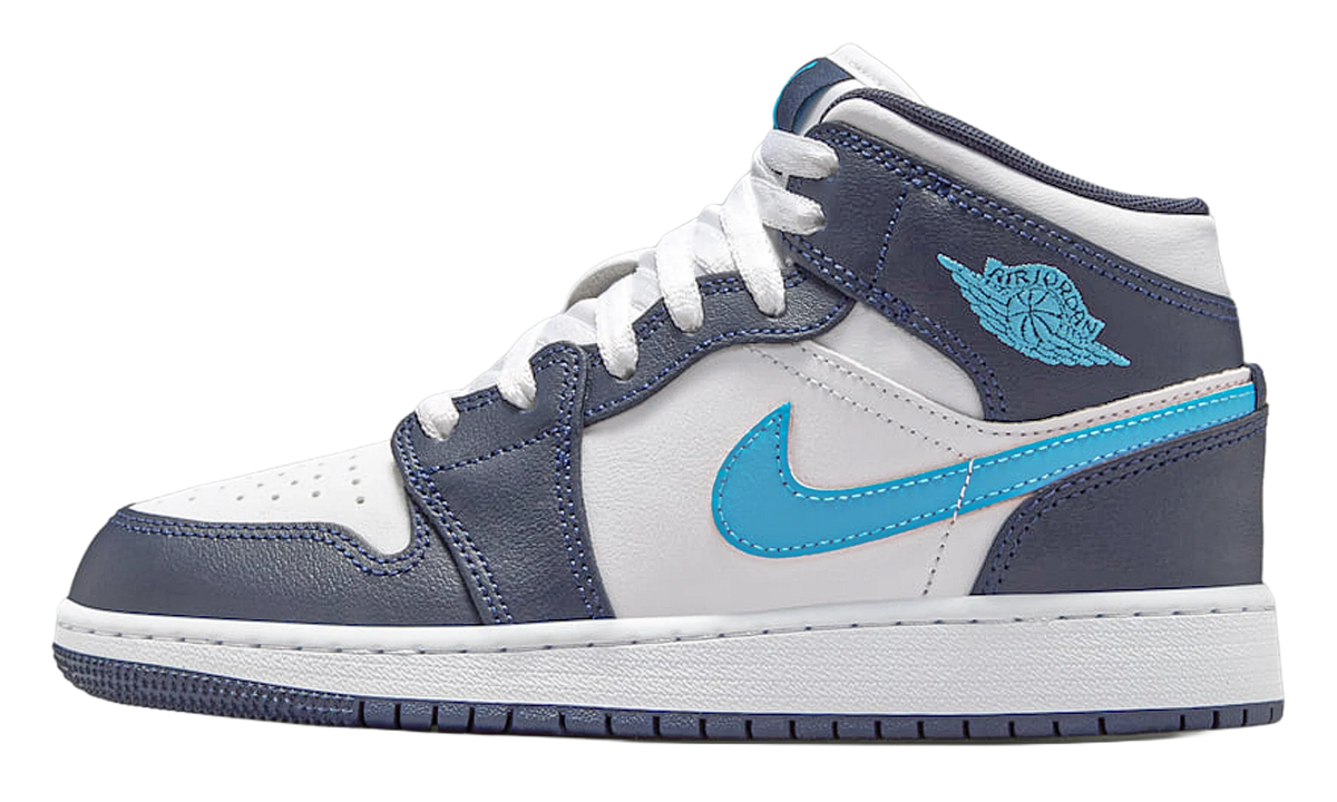 Air Jordan 1 Mid GS "Obsidian / Dark Powder Blue" DQ8423 404