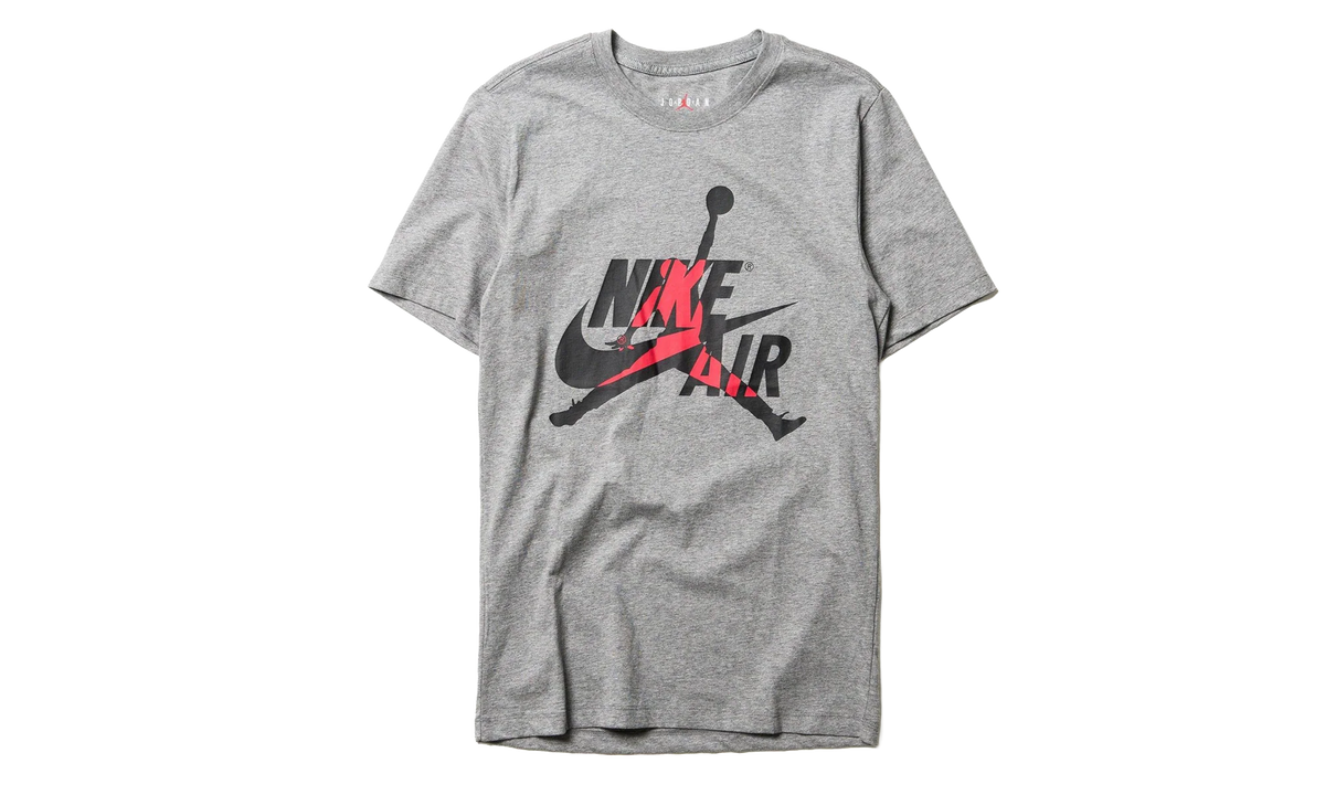 Air Jordan Jumpman Mashup Classics Short Sleeve Tee "Grey / Black / Red" BV5905 091