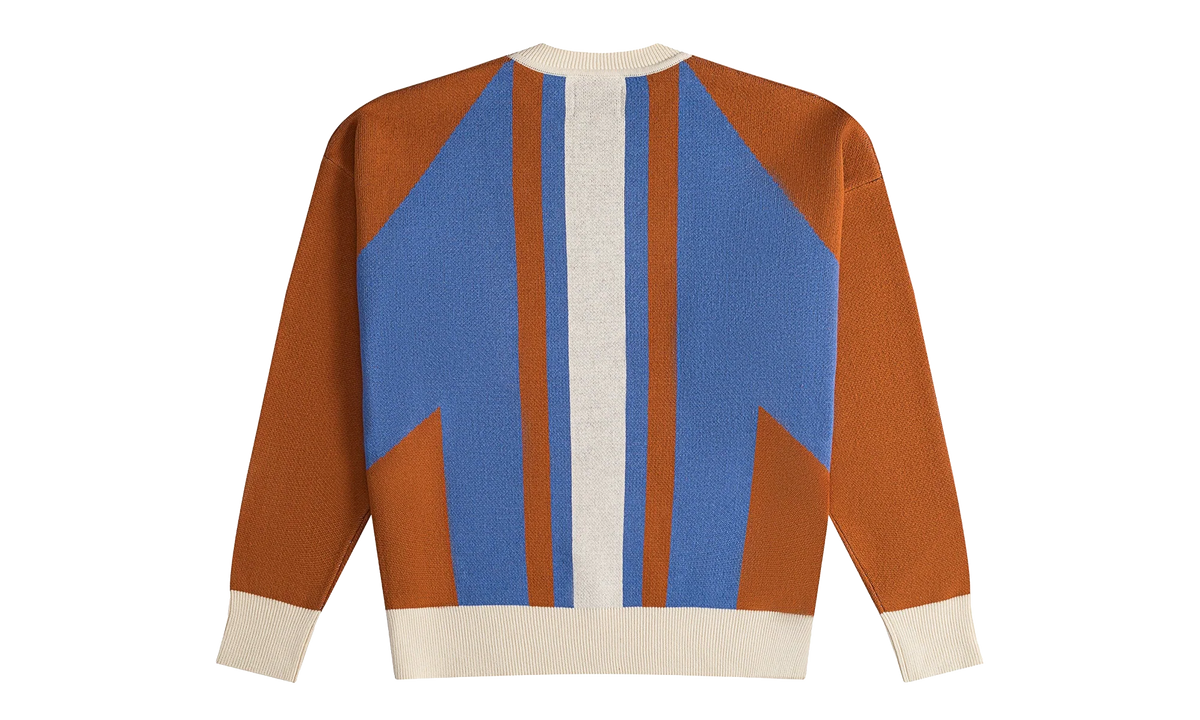 Pavil Knit Crewneck Sweater "Brick / Cream / Blue" RHPS24SW06973146 BRC