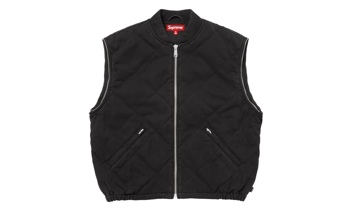 Zip-Off Sleeve Quilted Bomber Jacket "Black" SU26991