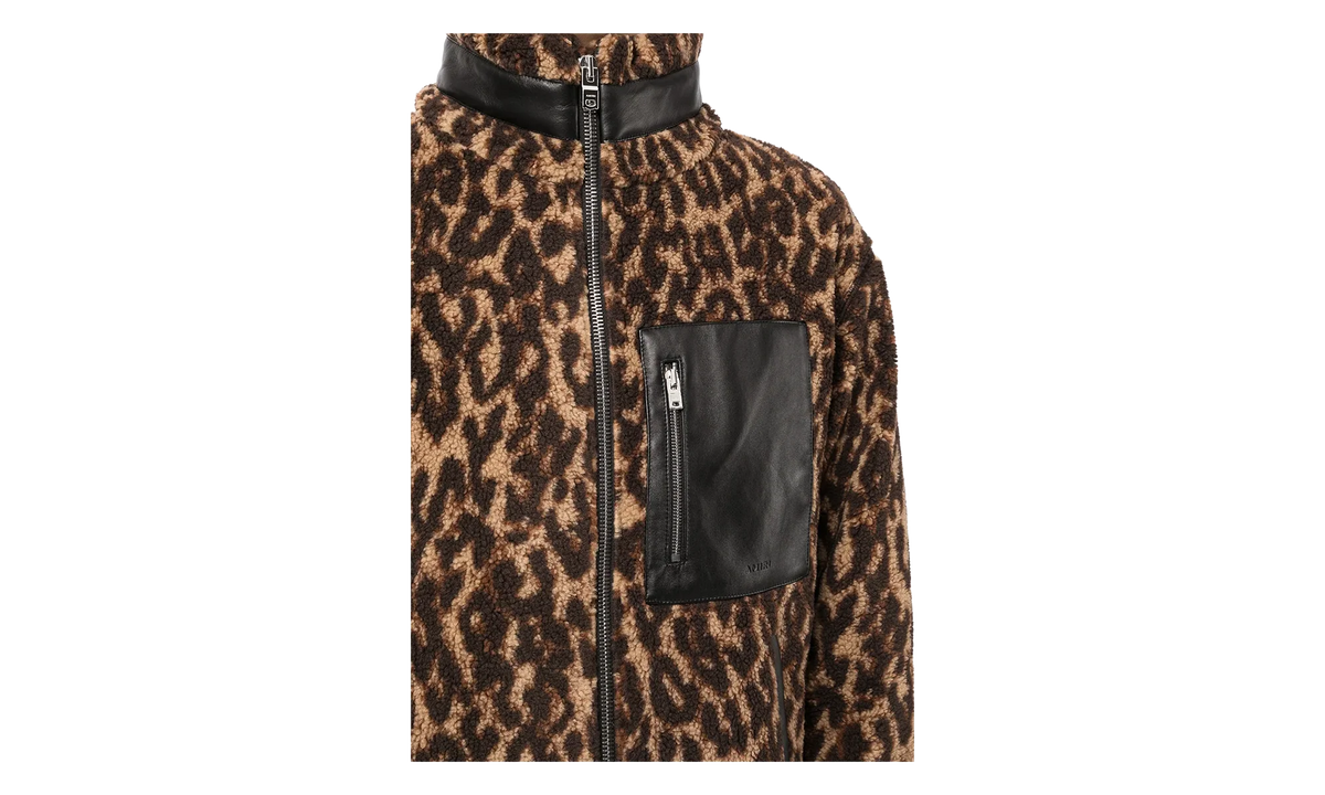 Printed Bandana Fleece Jacket "Brown / Tan" MKF013 242