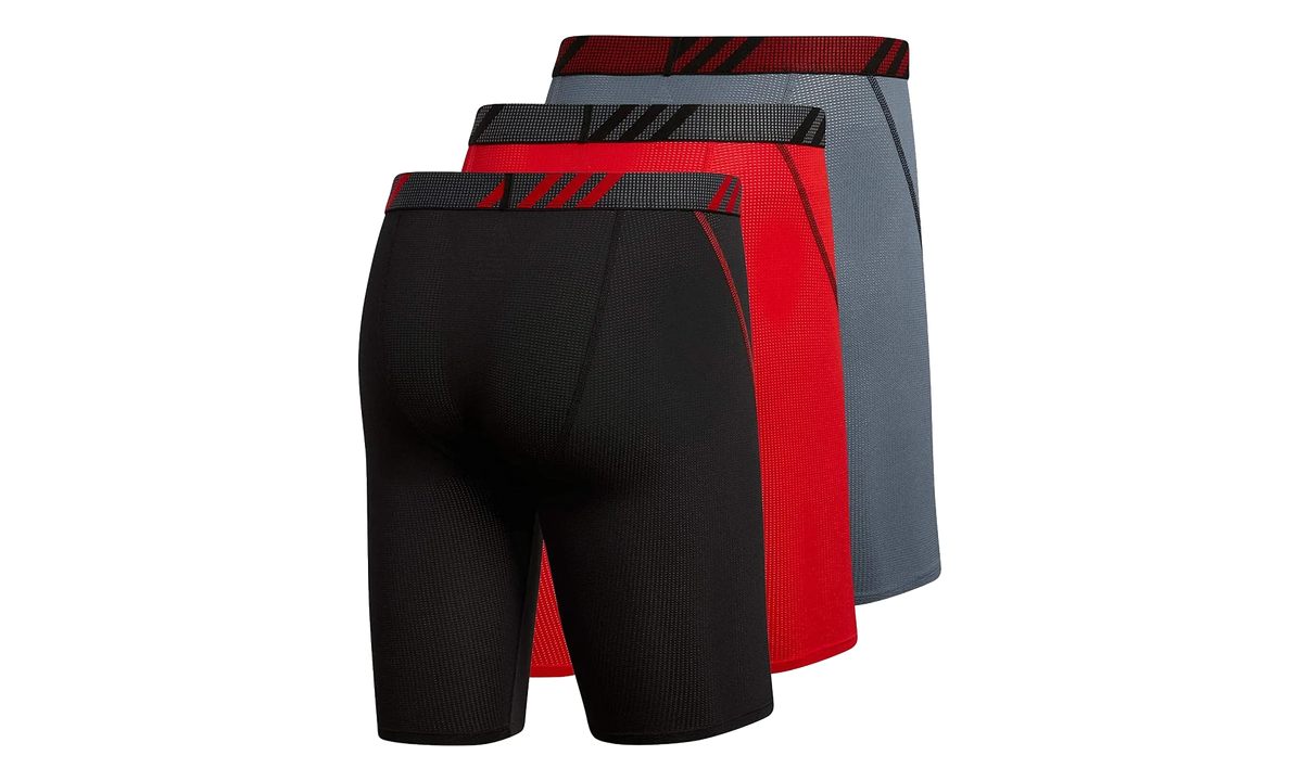 Sport Performance Mesh Boxer Brief Underwear (3 Pack) "Black / Gray / Red" A166 0144944