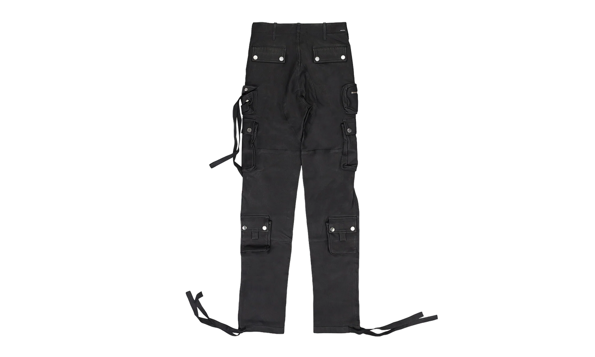 Tactical Leather Cargo Pants "Black" PS22MLP003_Black