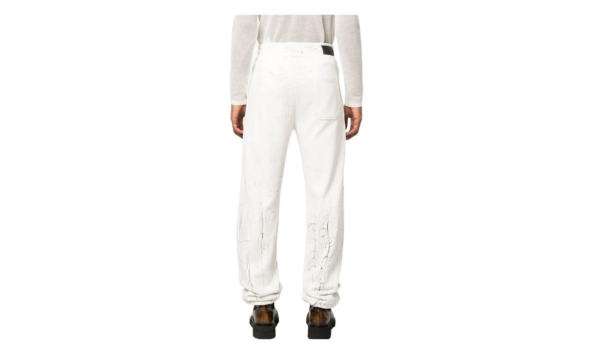 Cracked Dye Logo Sweatpants "White Black" PS23MJL026 100
