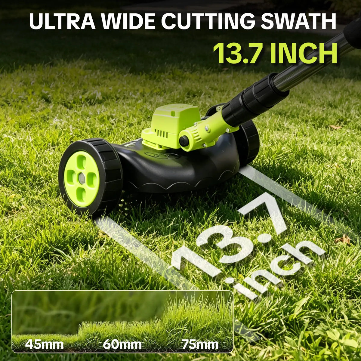 🔥[Hot sale]🔥SEESE Cordless Electric Weed Wacker, 3 Different Cutting Accessories for Lawn Trimming & Edging, with 2 Batteries, Lightweight Design‑ Suitable for Yard, Garden