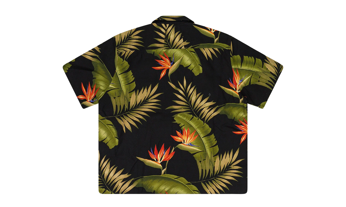 Snap Hawaiian Button-down Shirt "Black" RHD-MTPS-0095