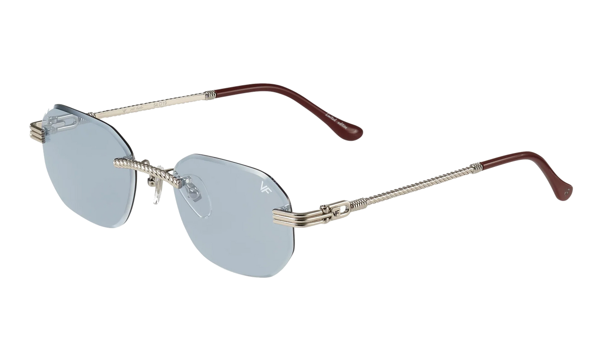 Hustler Rimless Drill Mount 24KT "White Gold / Blueberry" DMHU2 0046 44C3