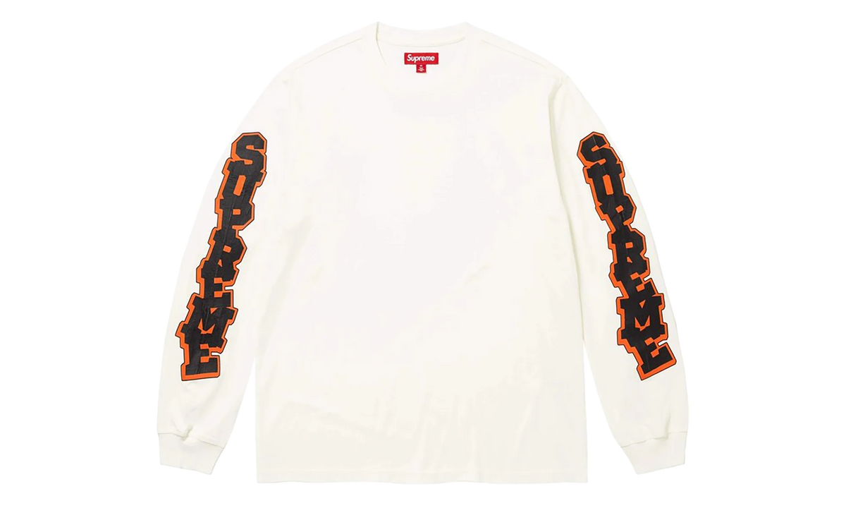 Cracked Sleeve Long Sleeve Top "SS26 - Washed White" SU27257