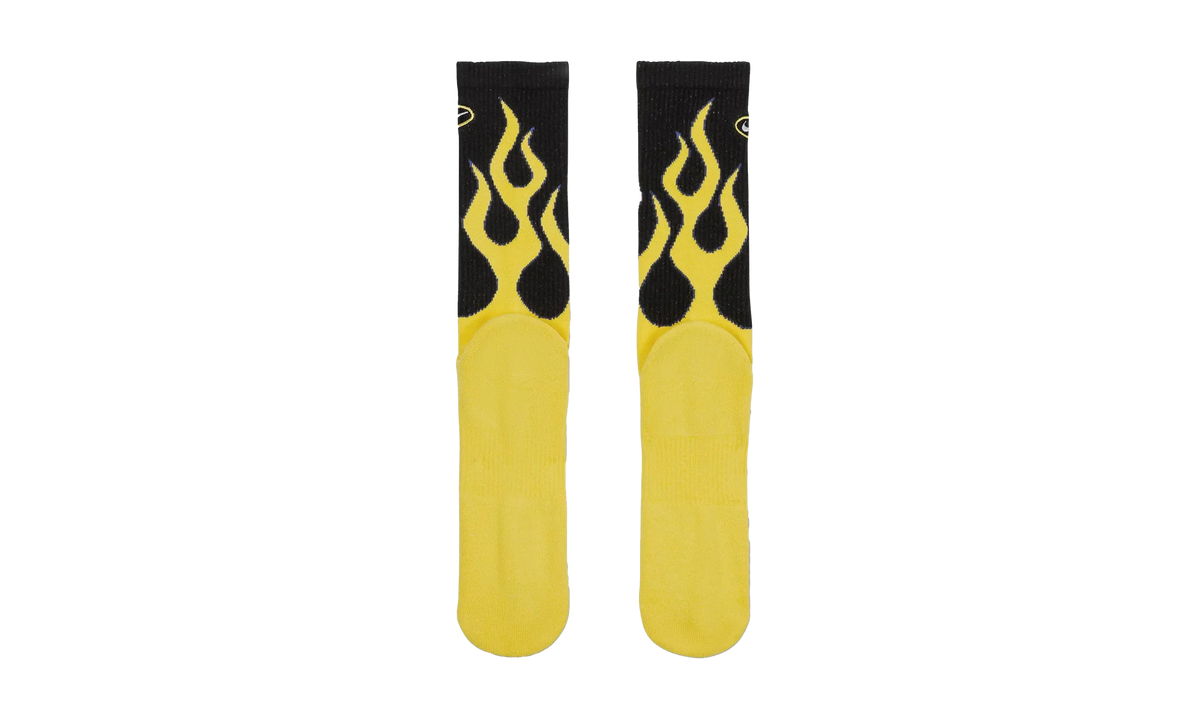 Everyday Plus Cushioned Crew Socks "Yellow Flames - (1 Pair)" IB2285 010