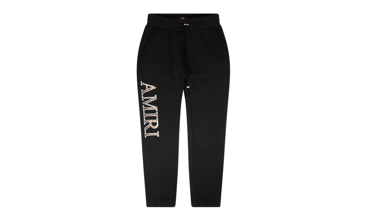 Leopard Logo Applique Sweatpants "Black" MJSP018 001