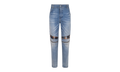 MX2 PLAID Straight-Fit Jeans "Clay Indigo / Orange" MDS194 481