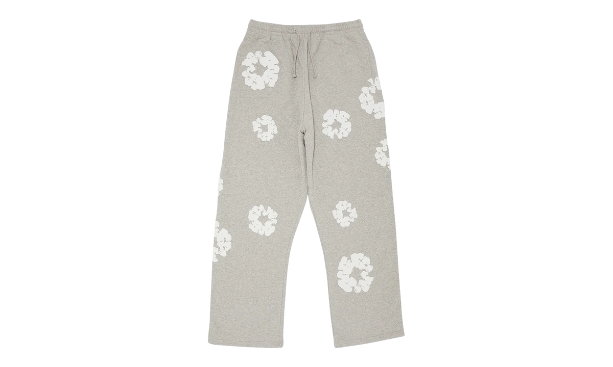 Cotton Wreath Open Hem Sweatpants "Grey" DT415