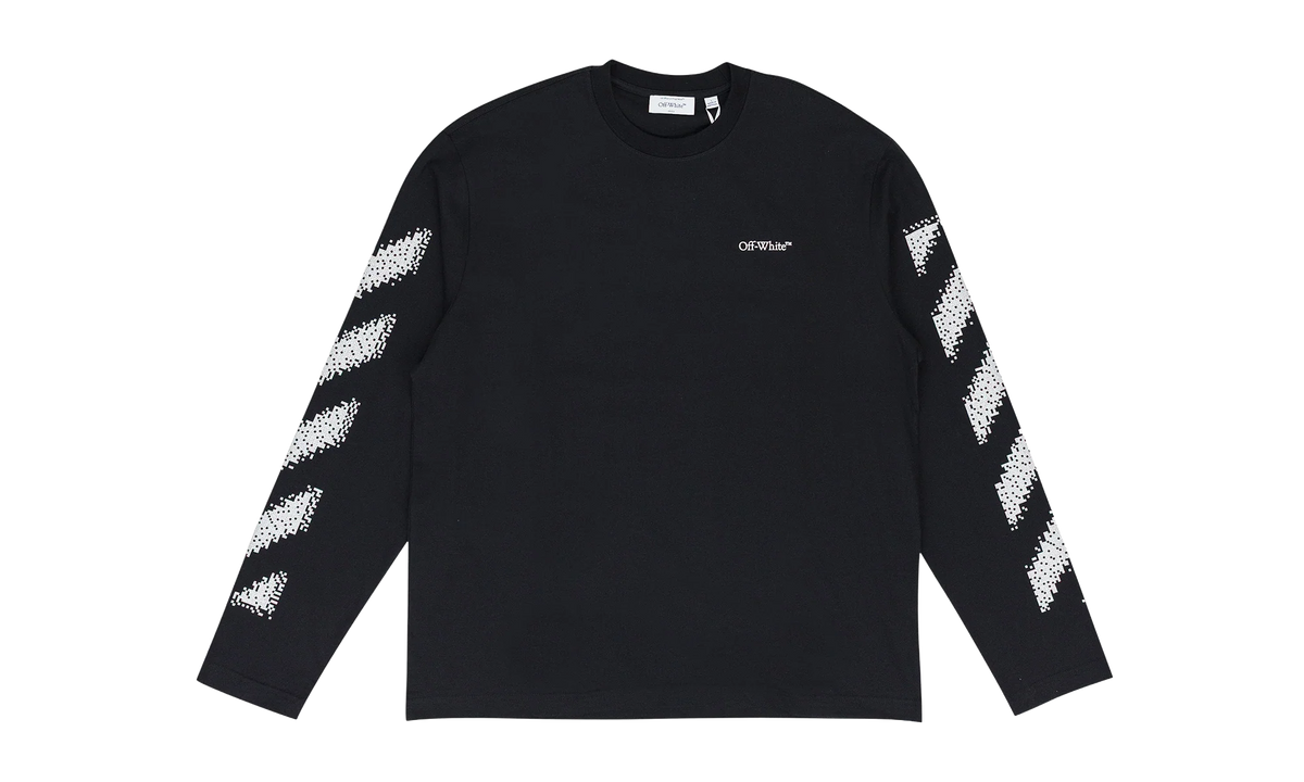 Pixel Diagonal Skate L/s Tee "Black / White" OFW MTPS 0063