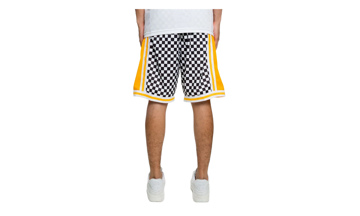 NBA Checked Swingman Shorts "Los Angeles Lakers - White" BA3A4H LAL W N06