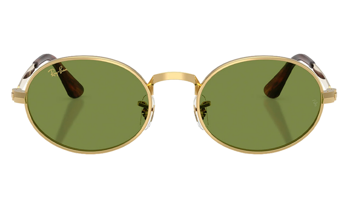 Ray-Ban Bold Metals "A$AP Rocky - Polished Arista Gold with Green Lens" RB3931 001 4E