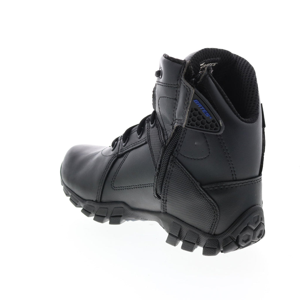 Bates Shock 6" Side Zip E07006 Mens Black Wide Leather Tactical Boots