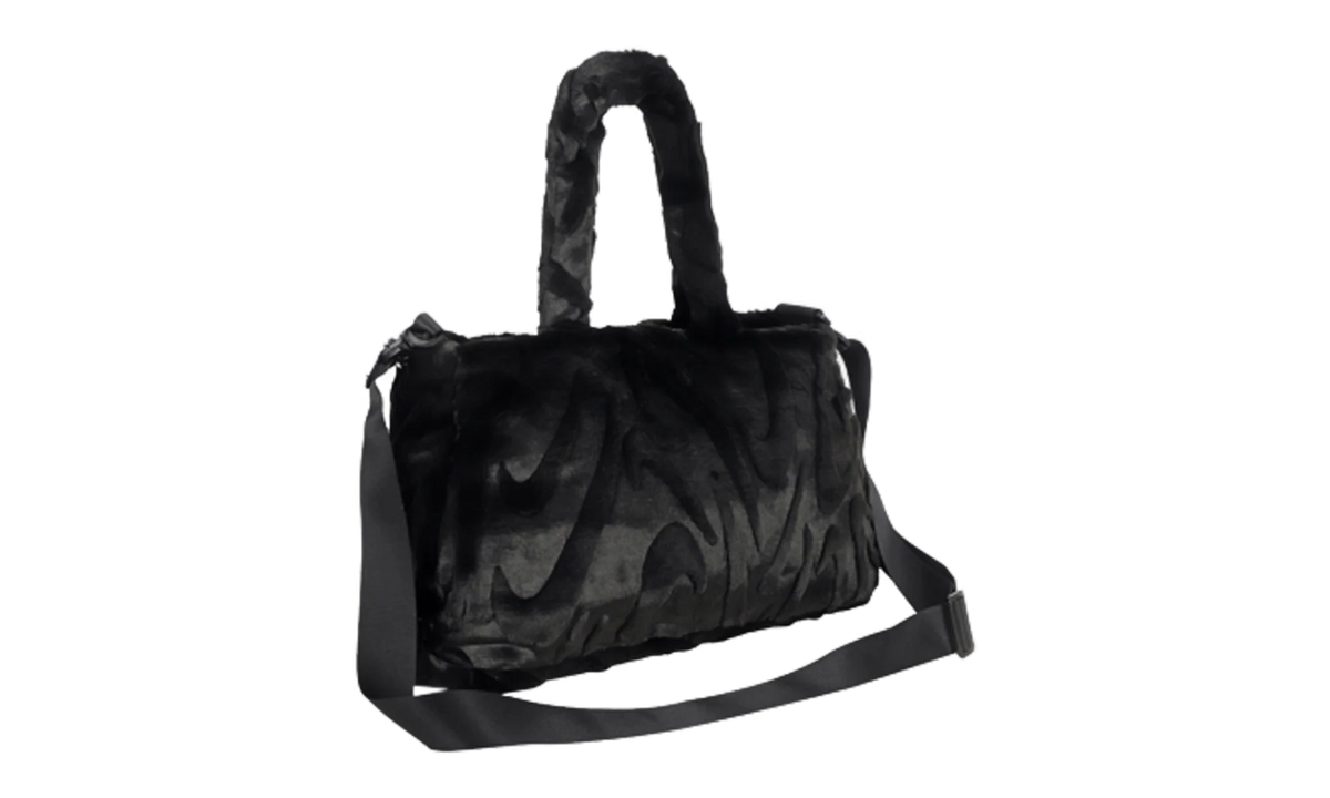 Sportswear Faux Fur Tote (10L) "Black / Black / Metallic Silver" FZ1323 010