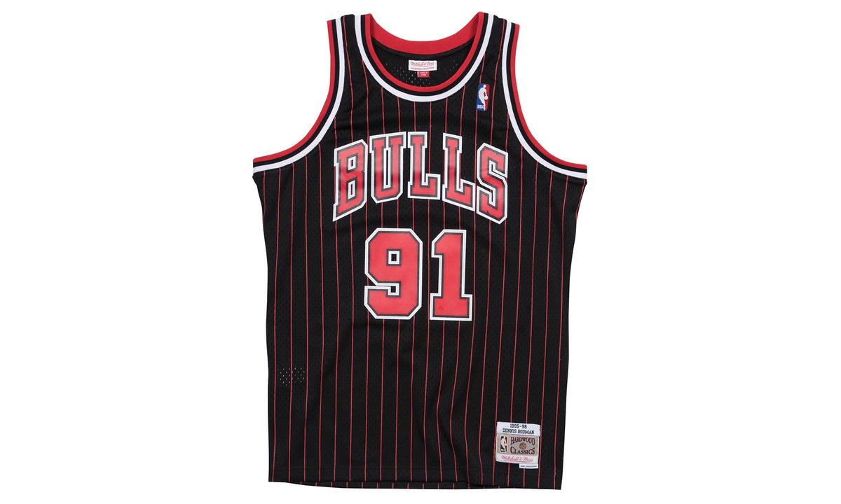 NBA Dennis Rodman Swingman Alternate Jersey "1995 Chicago Bulls - Black" SMJYGS18150 CBUBLCK95DRD