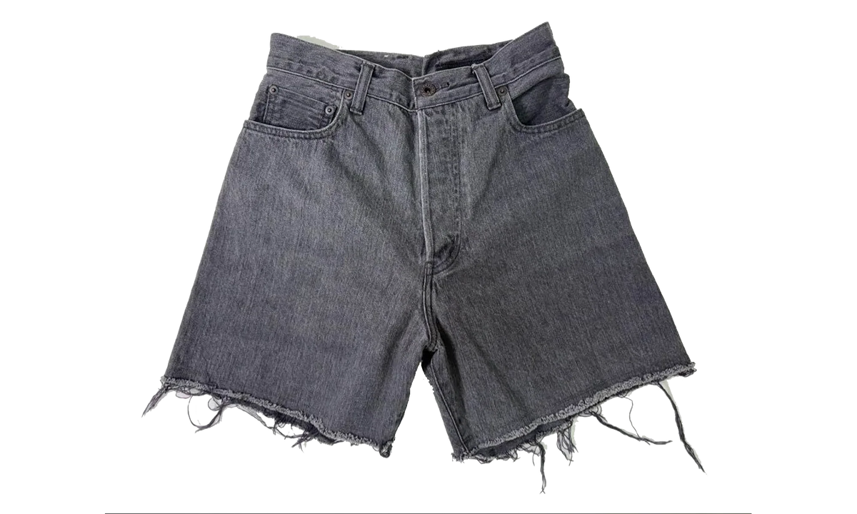 Crossed Denim Shorts "Black" 963279