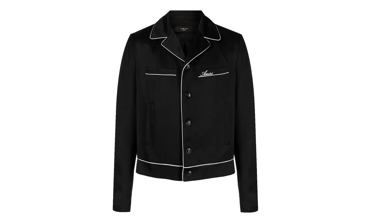 Long-Sleeve Pajama Jacket "Black" MSL004 001