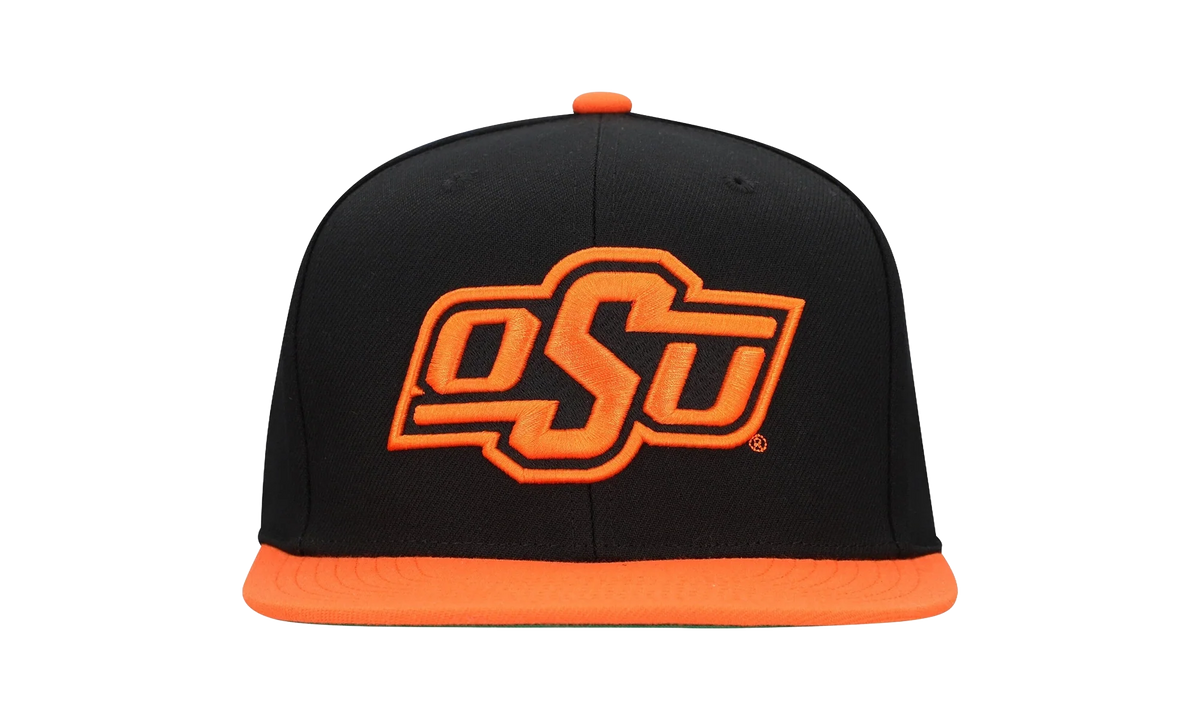 NCAA Team 2 Tone 2.0 Snapback Cap "Oklahoma State Cowboys - Black" HS5400 OSUBLCK