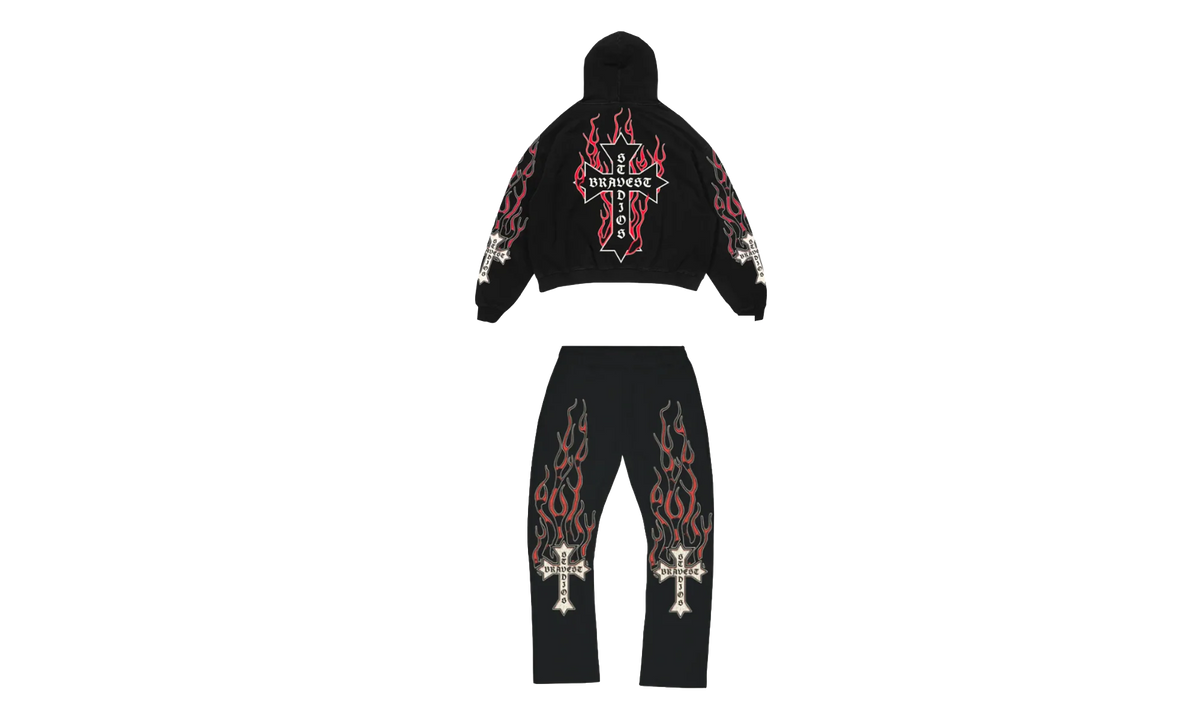 Flames Sweatsuit "Red" BS114