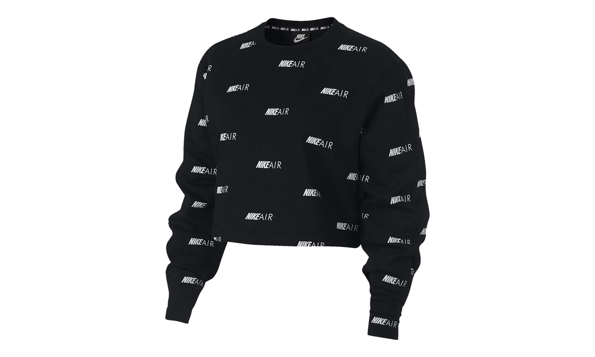 Printed Fleece Crew Sweatshirt WMNS "Black" BV9006 010