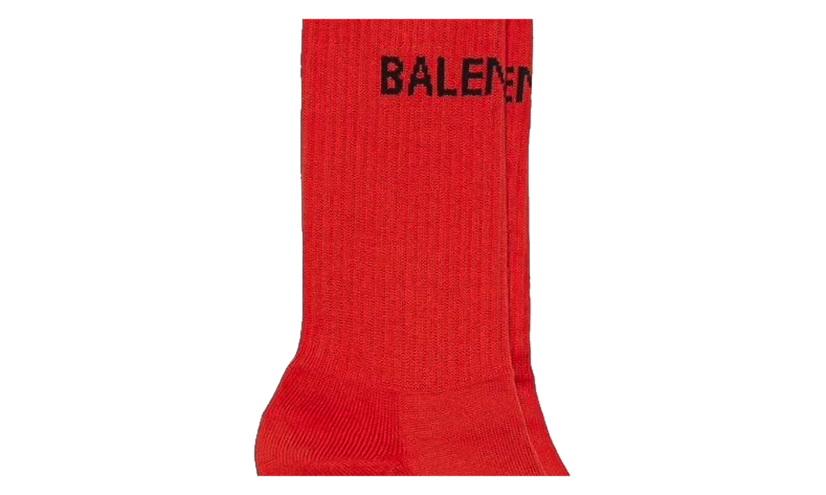 Cotton Logo Tennis Socks "Red" 181342M220005