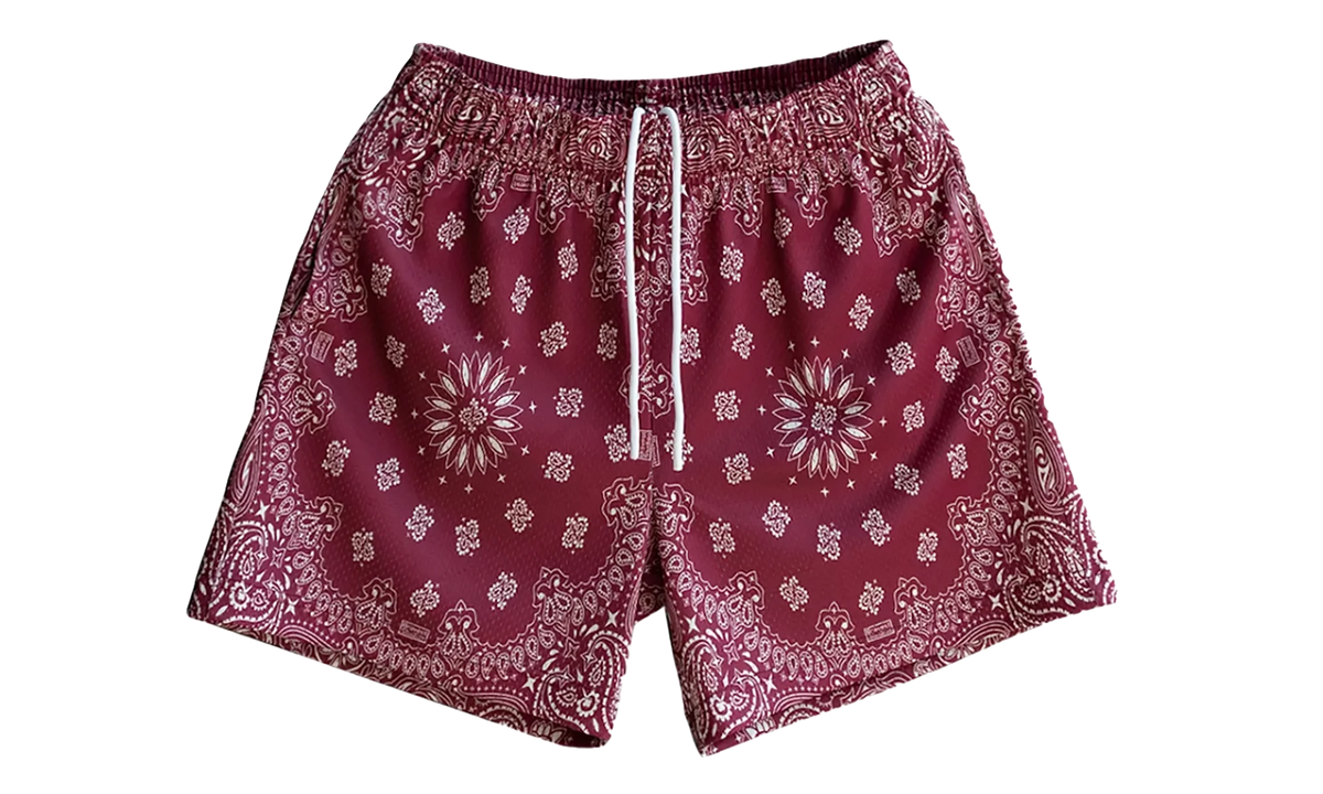 Studios Paisley Shorts "Cream Burgundy" BS104
