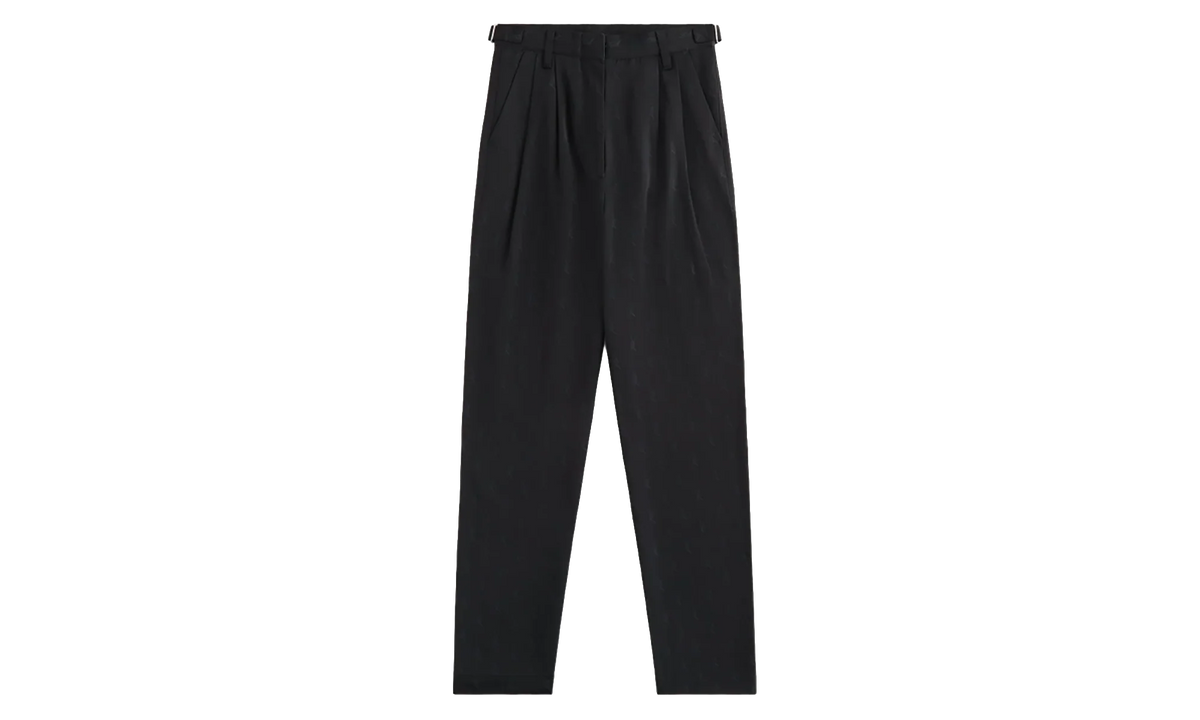 Script Logo Aidan Pleated Black Trousers "Black" KITH39