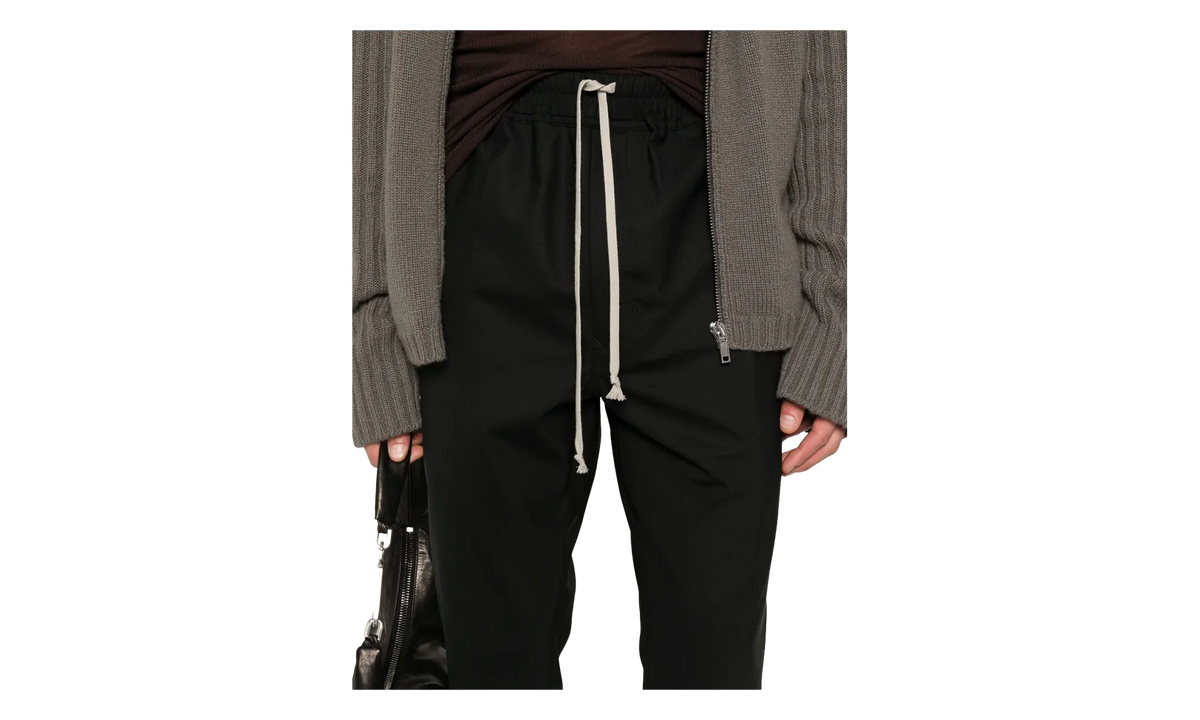 Wool Drawstring Slim Long Pants "Black" RU02E1390 ZL 09